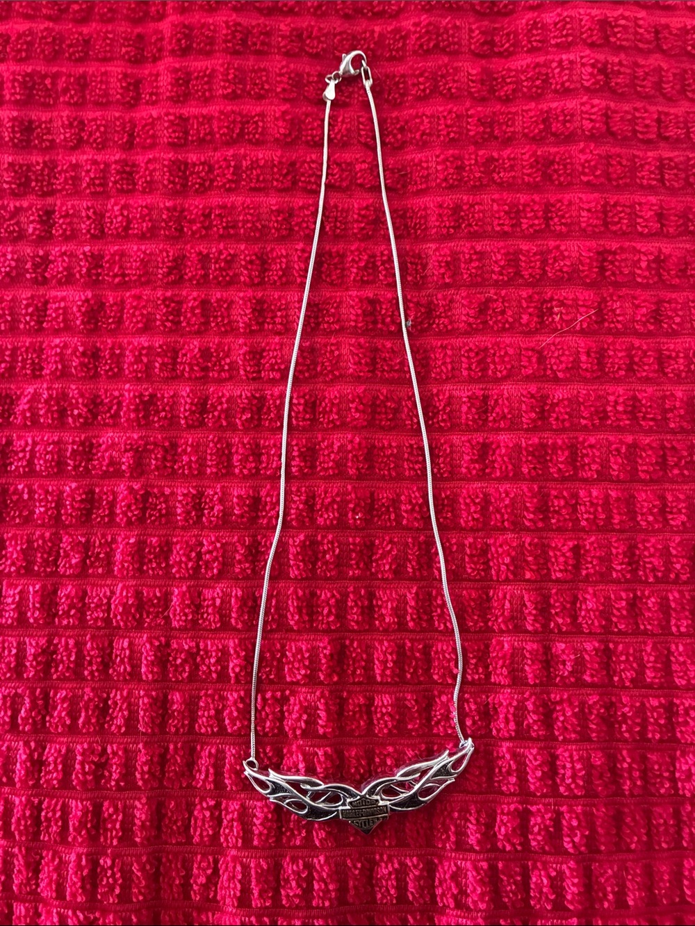 Harley-Davidson Silver Filigree Wing Necklace